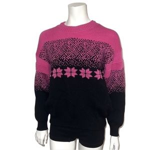 VINTAGE 90s Fair Isle Nordic Wool Pullover Sweater